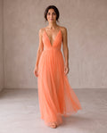 Adela - Vestido Maxi Coral Fluido