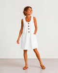 Blanca - Vestido Corto Con Botones