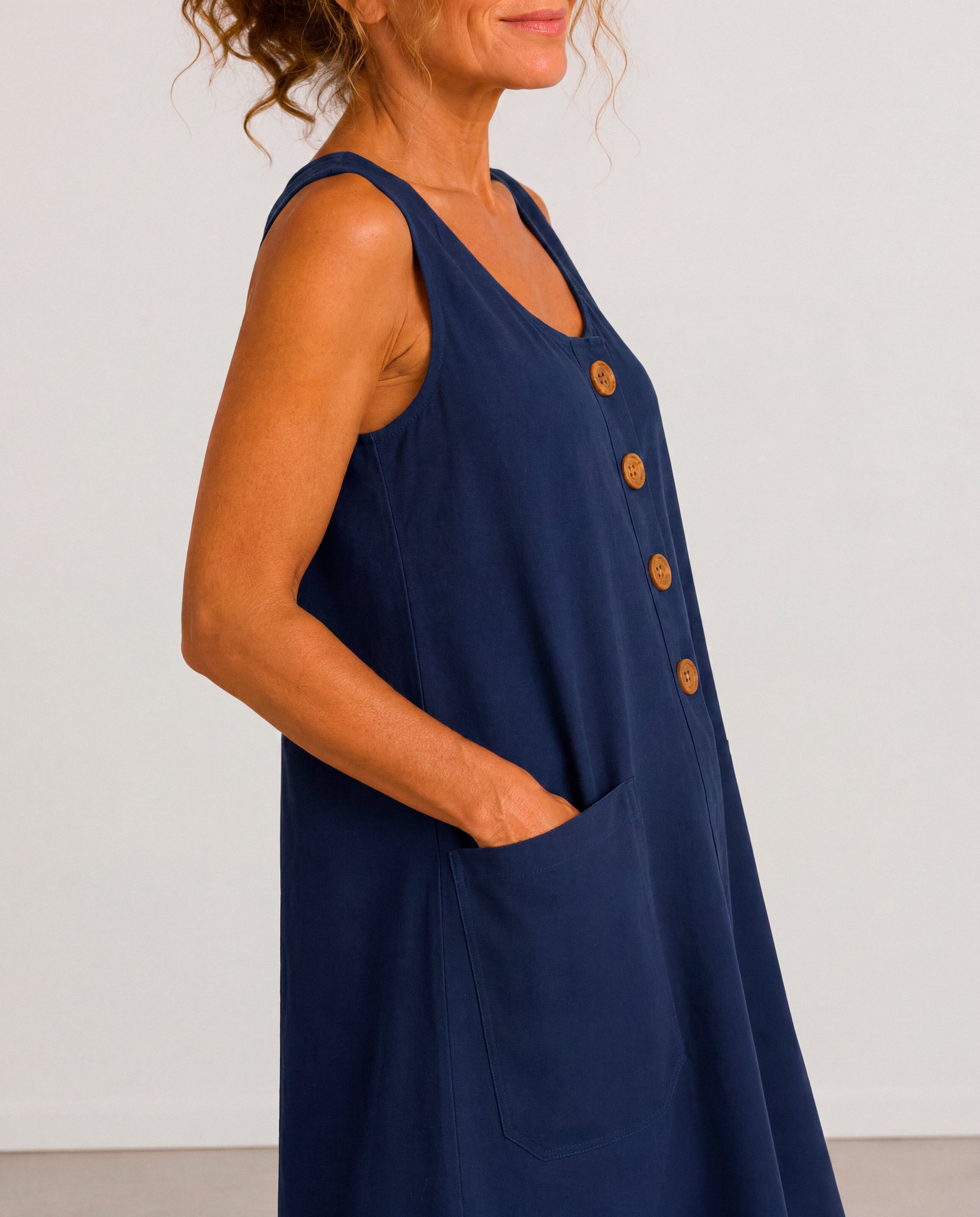 Blanca - Vestido Corto Con Botones