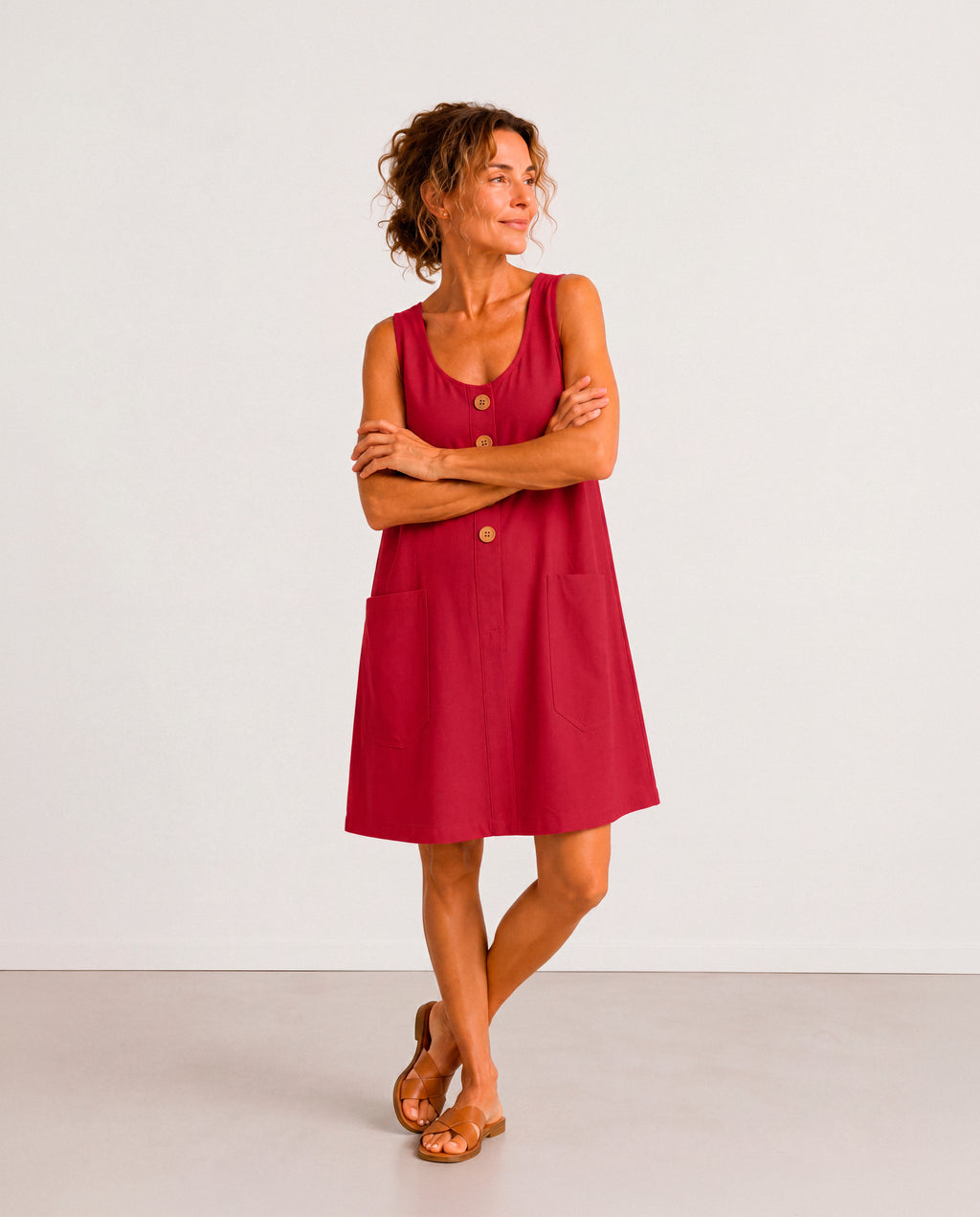 Blanca - Vestido Corto Con Botones