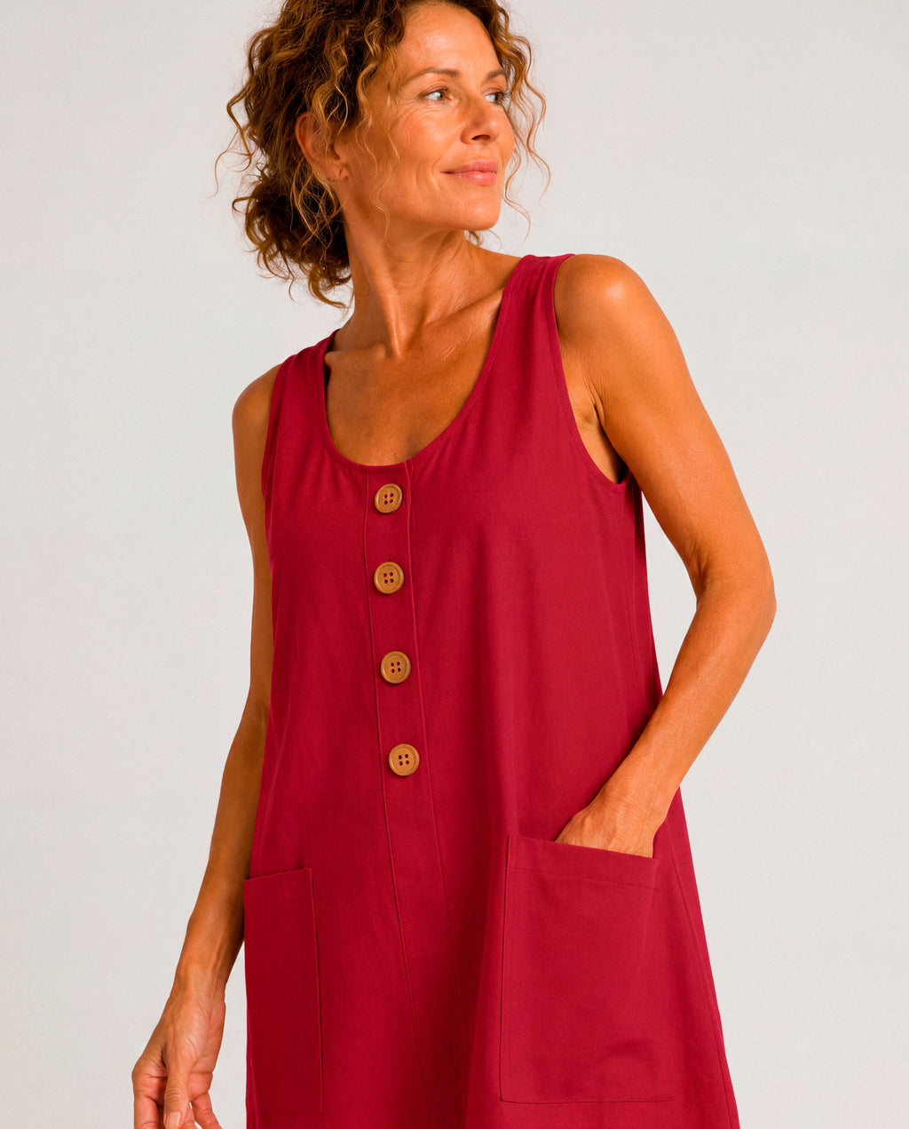 Blanca - Vestido Corto Con Botones