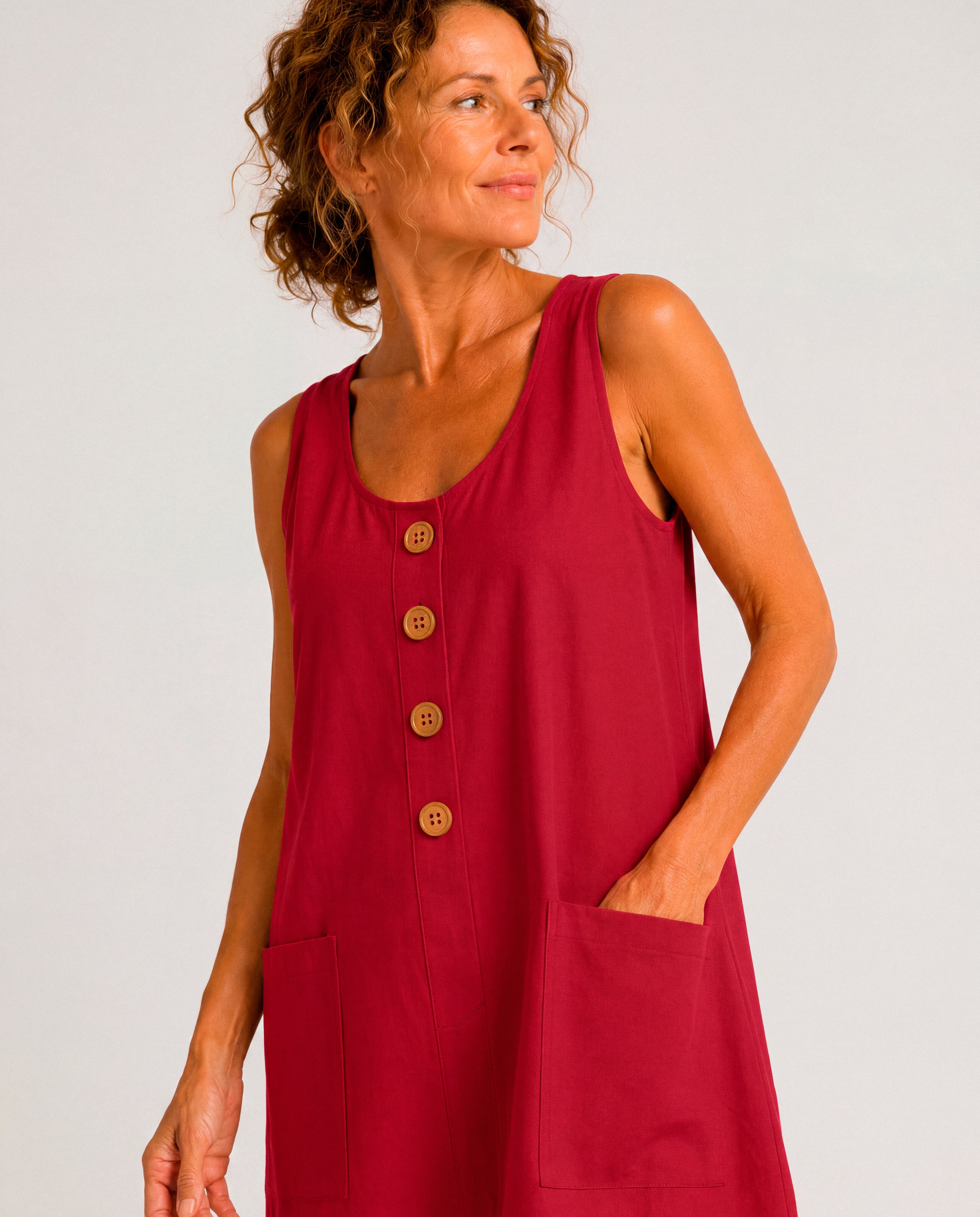 Blanca - Vestido Corto Con Botones