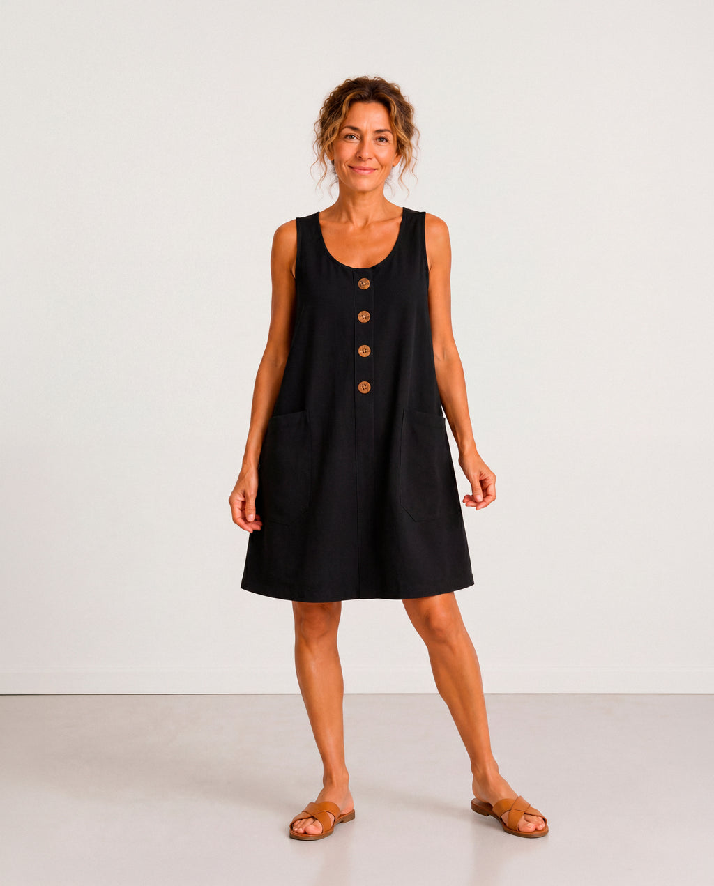 Blanca - Vestido Corto Con Botones