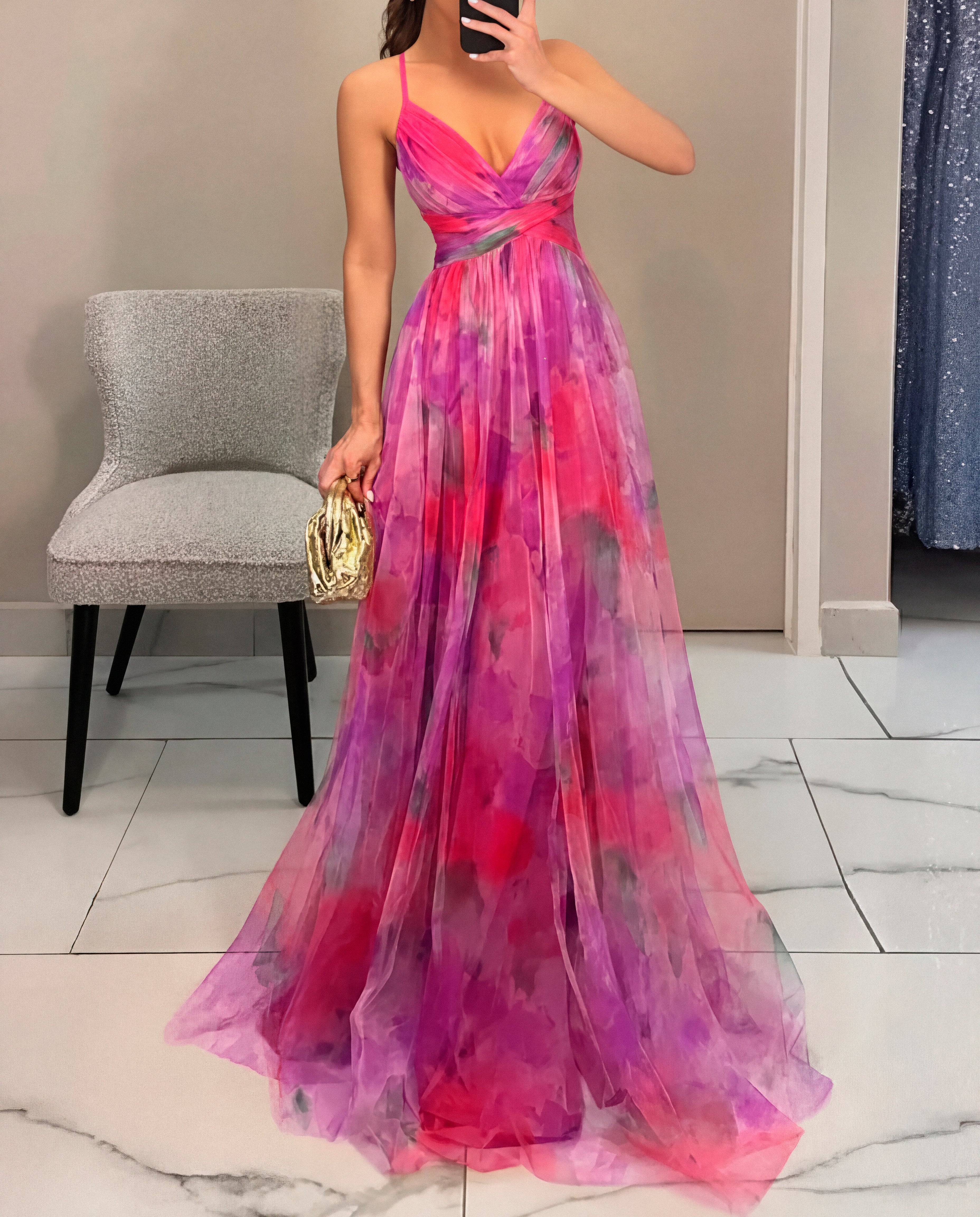 Gisella - Vestido Largo Floral Con Tirantes
