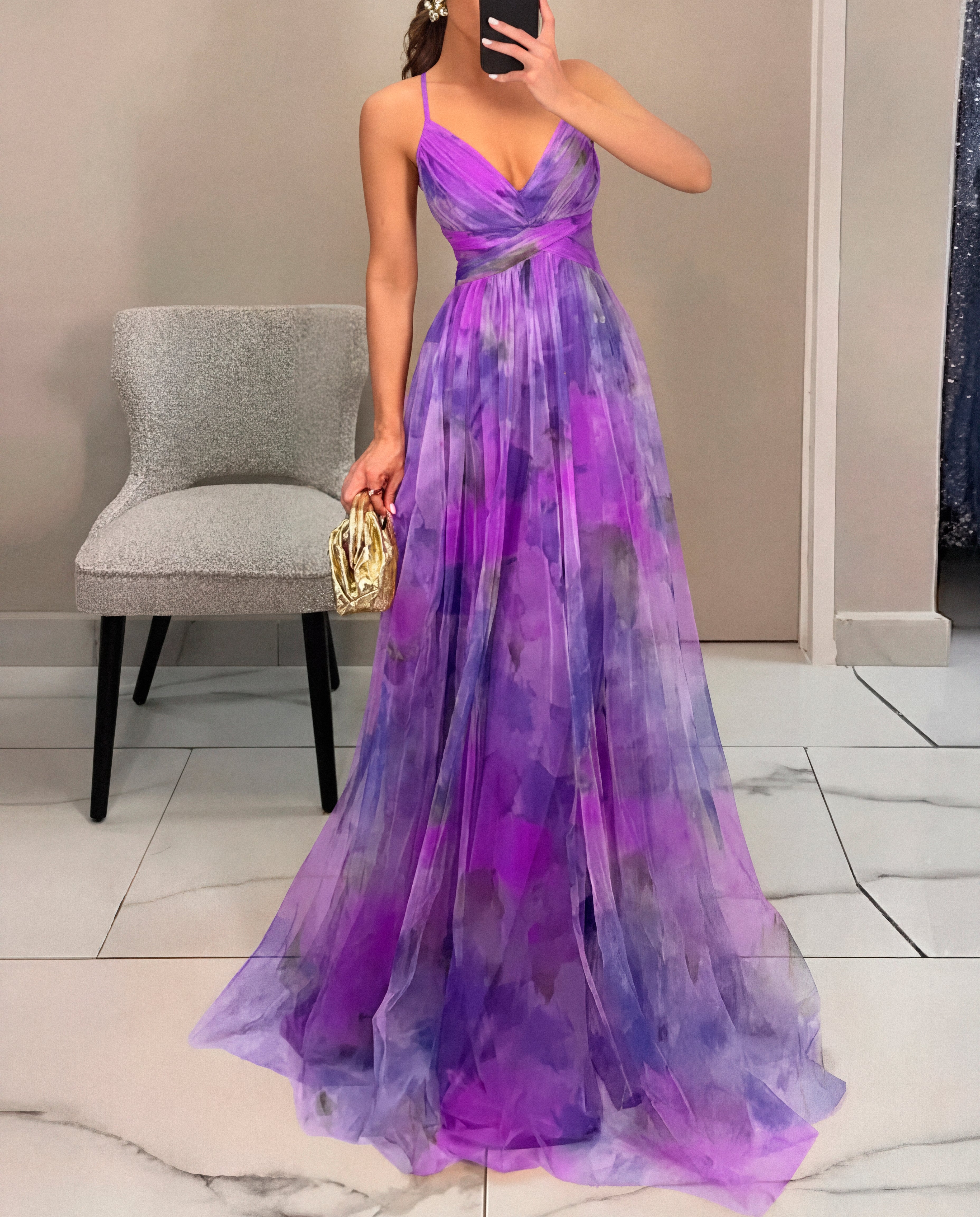 Gisella - Vestido Largo Floral Con Tirantes