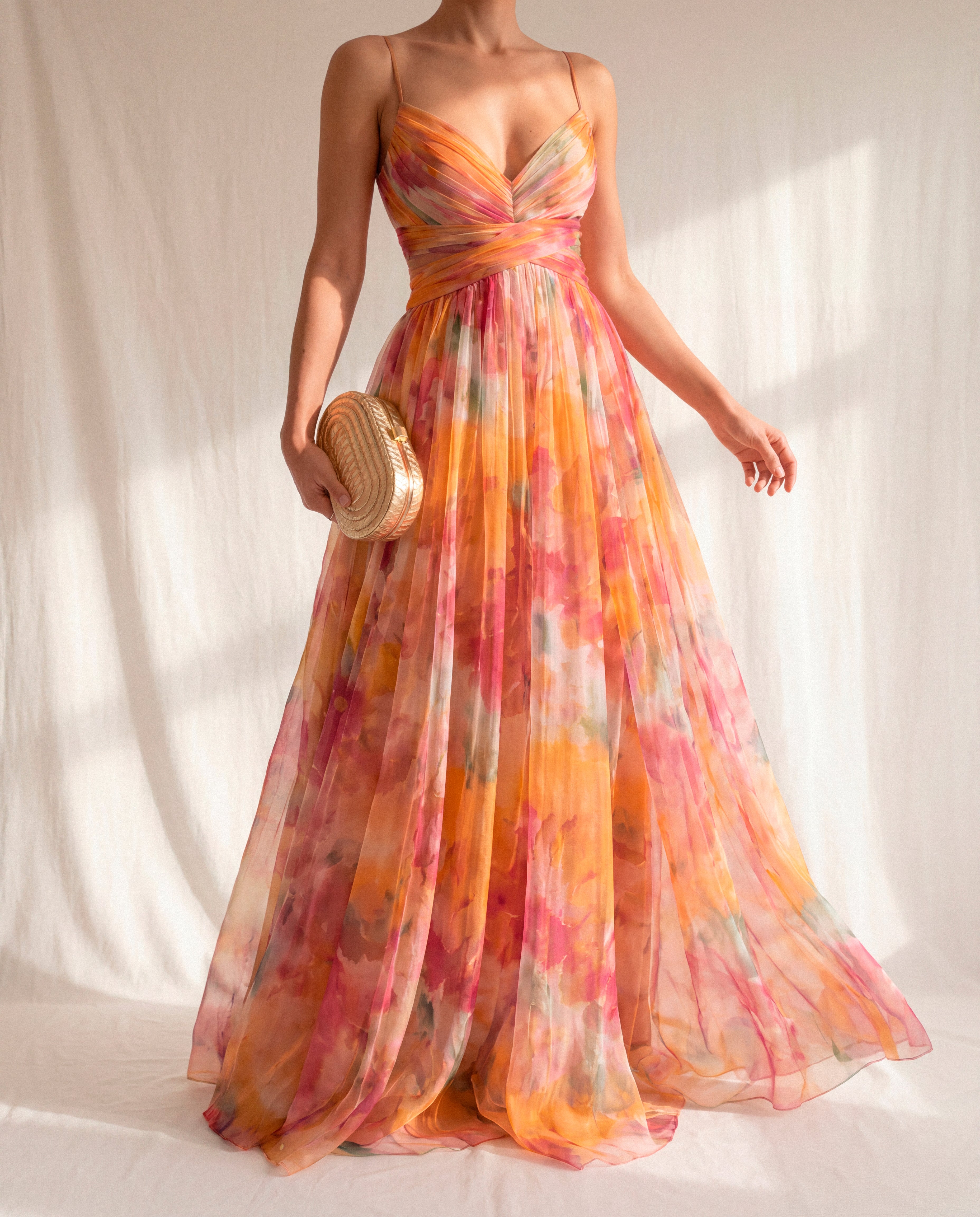 Gisella - Vestido Largo Floral Con Tirantes