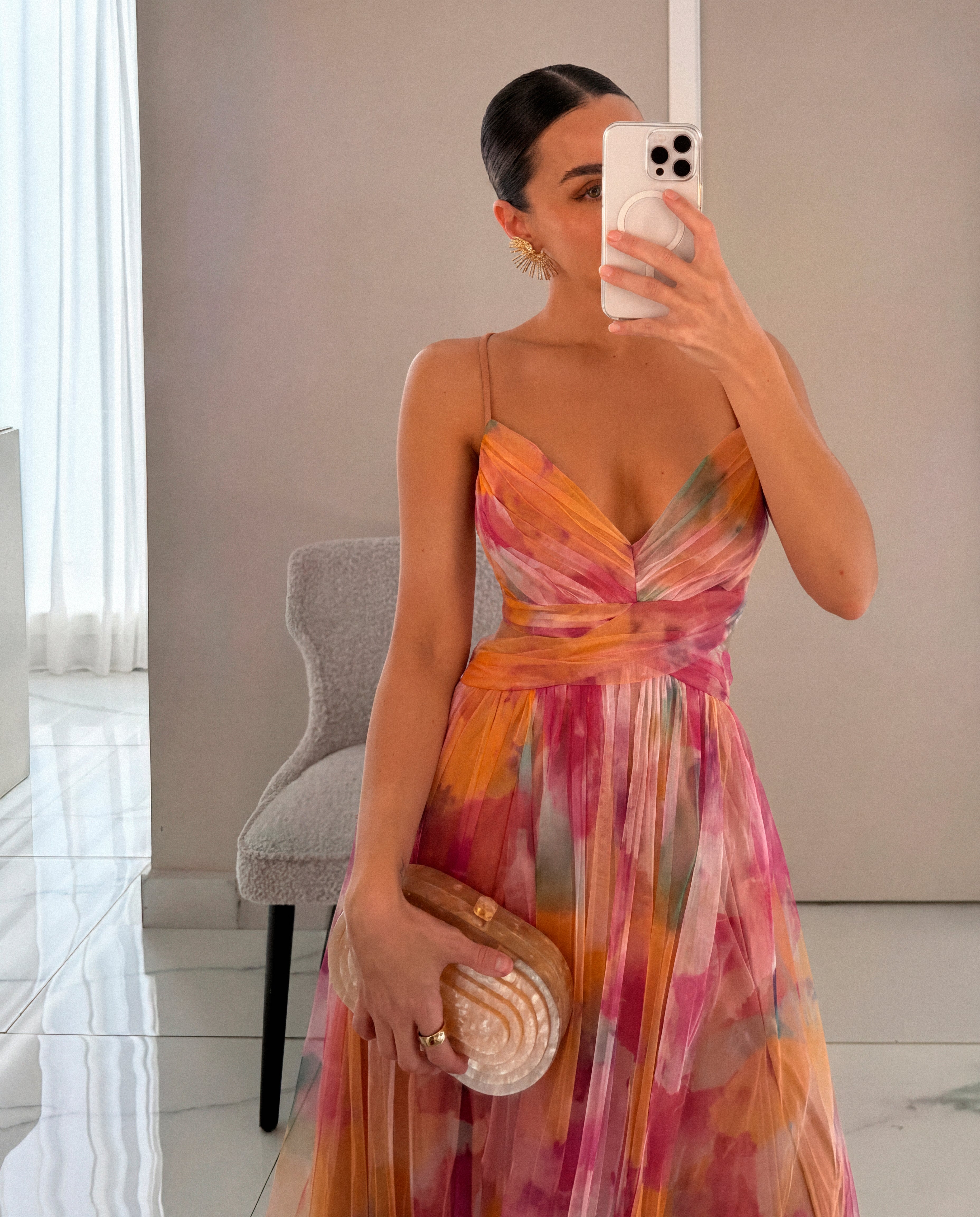 Gisella - Vestido Largo Floral Con Tirantes