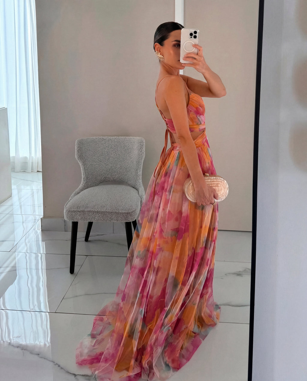 Gisella - Vestido Largo Floral Con Tirantes