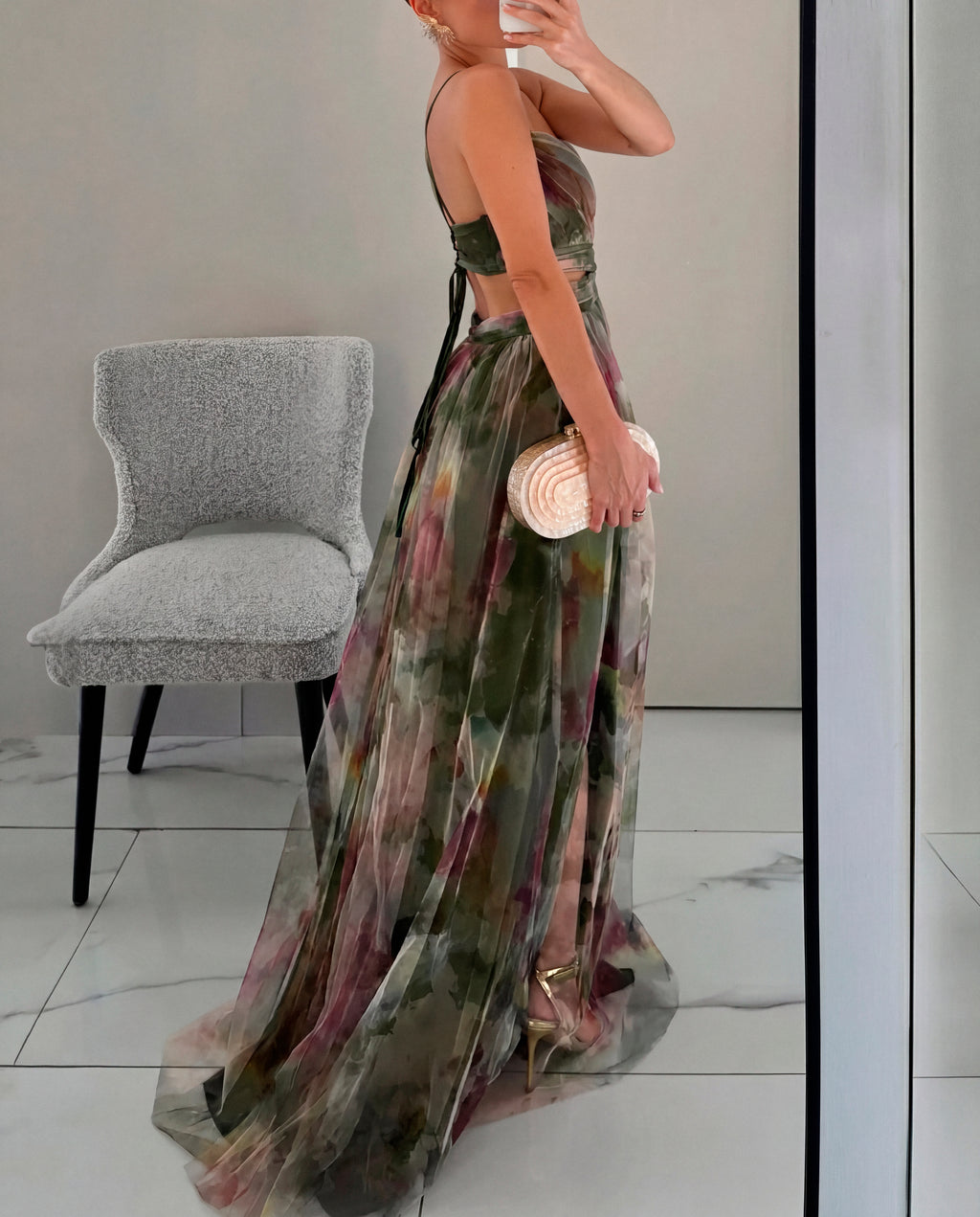 Gisella - Vestido Largo Floral Con Tirantes