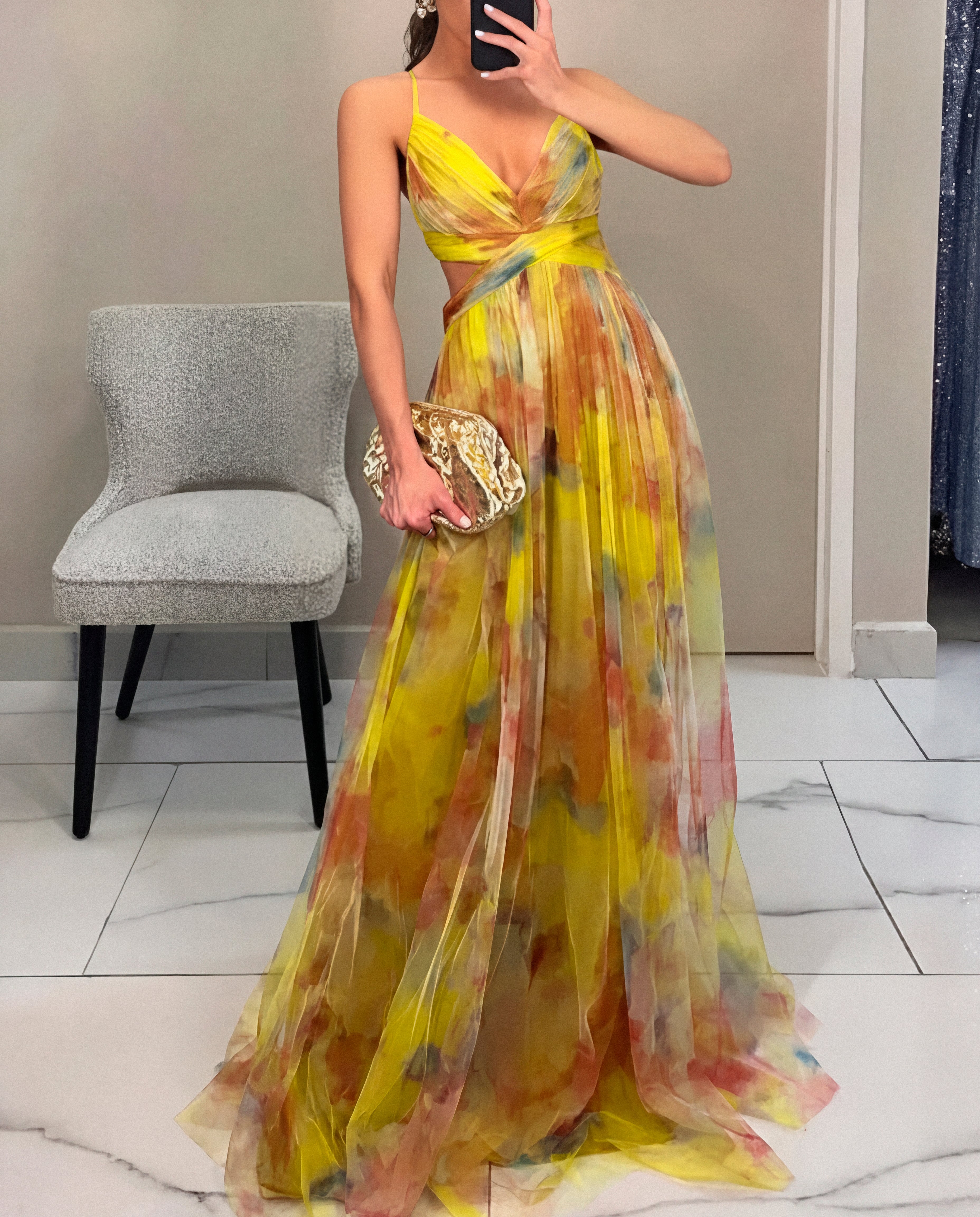 Gisella - Vestido Largo Floral Con Tirantes