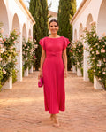 Serena - Vestido Maxi Plisado Con Cintura Anudada