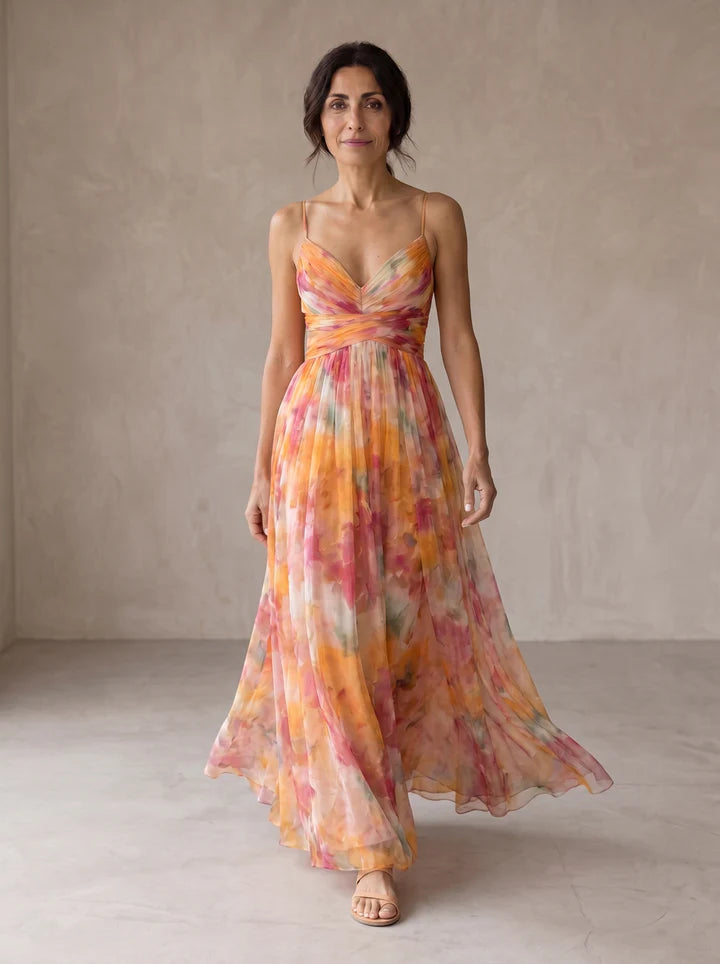 Gisella - Vestido Largo Floral Con Tirantes